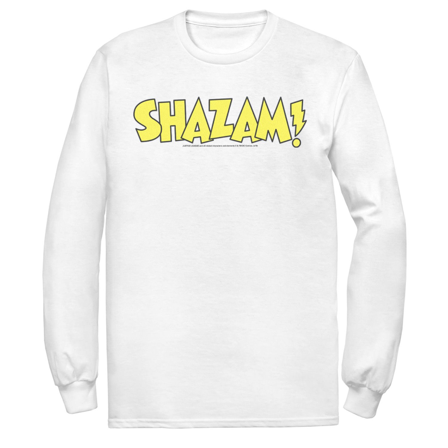Мужская футболка с жирным текстовым логотипом DC Comics Shazam