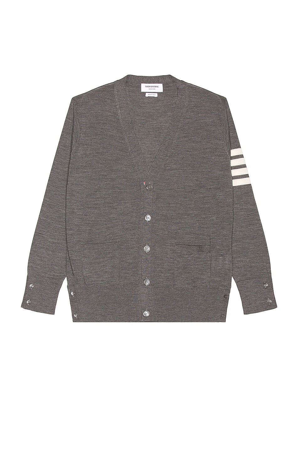 

Кардиган Thom Browne Sustainable Merino Classic Sweater, цвет Medium Grey