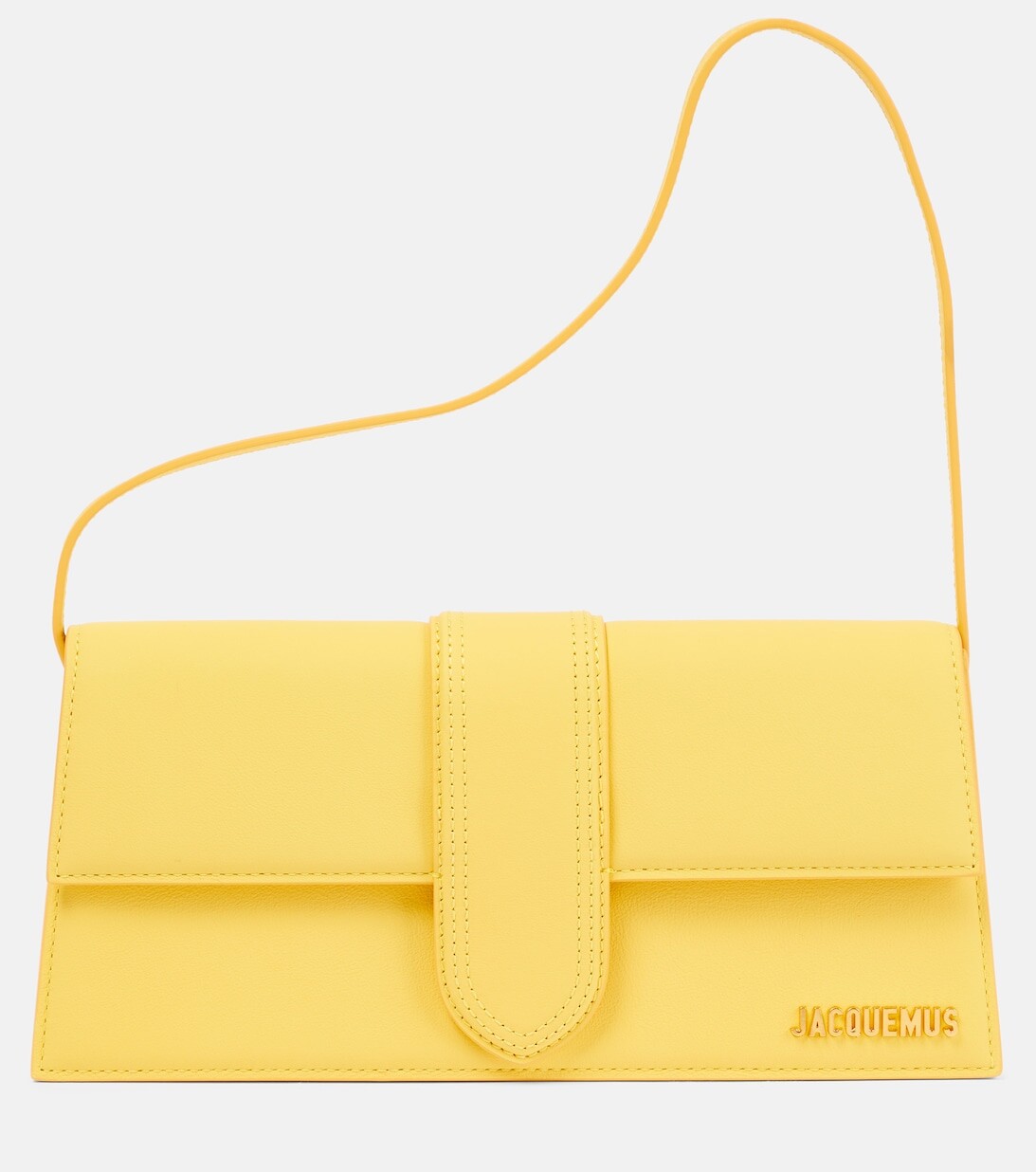 

Le Bambino Длинная кожаная сумка через плечо Jacquemus, желтый