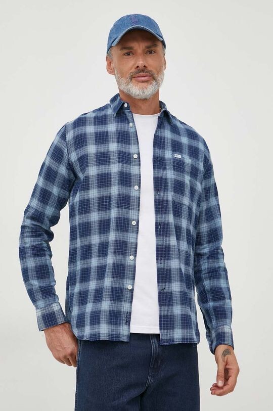 

Рубашка Claude из хлопка Pepe Jeans, темно-синий