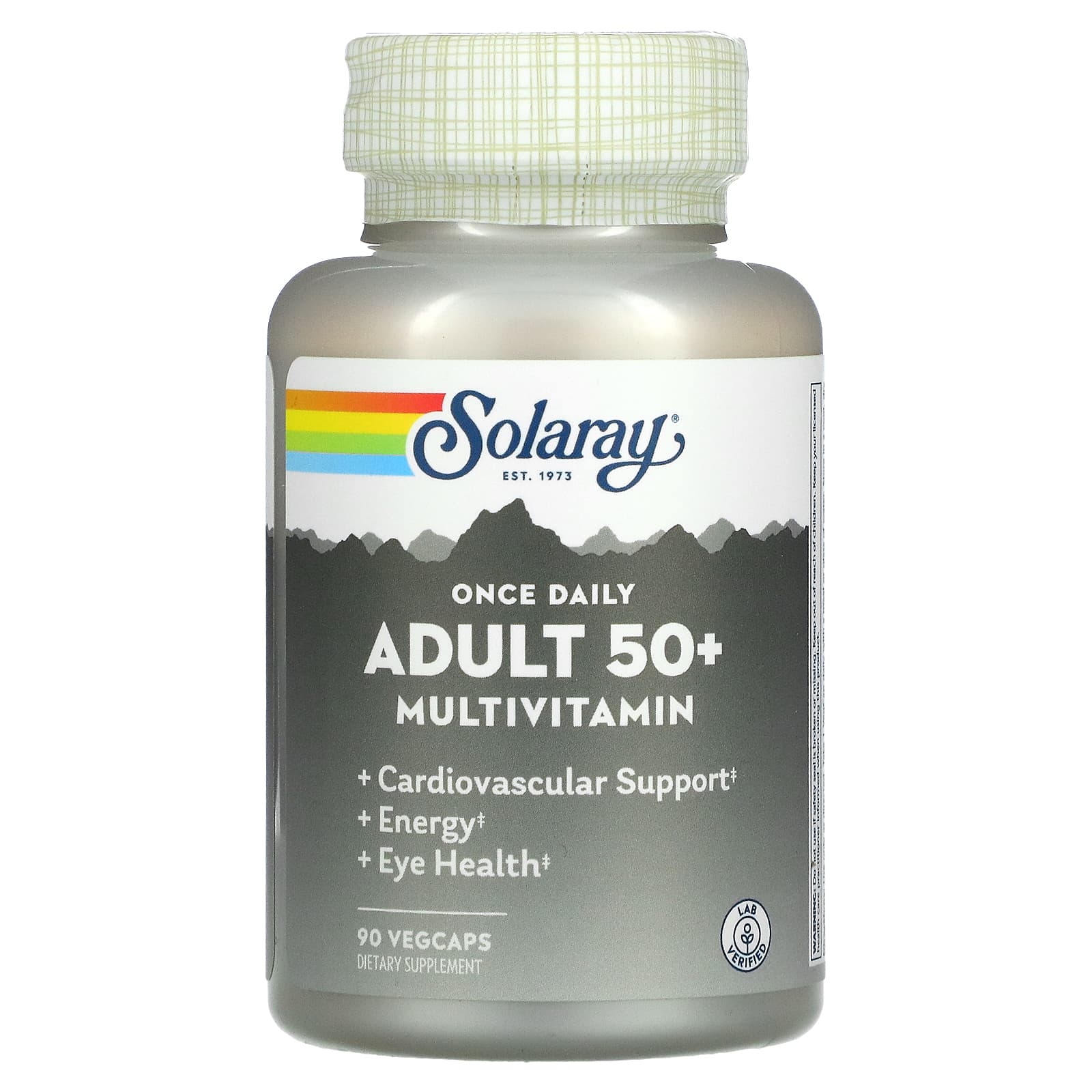 Solaray Once Daily мультивитамины для взрослых старше 50 лет 90 растительных капсул solaray once daily мультивитамины с высокой энергией 120 вегетарианских капсул