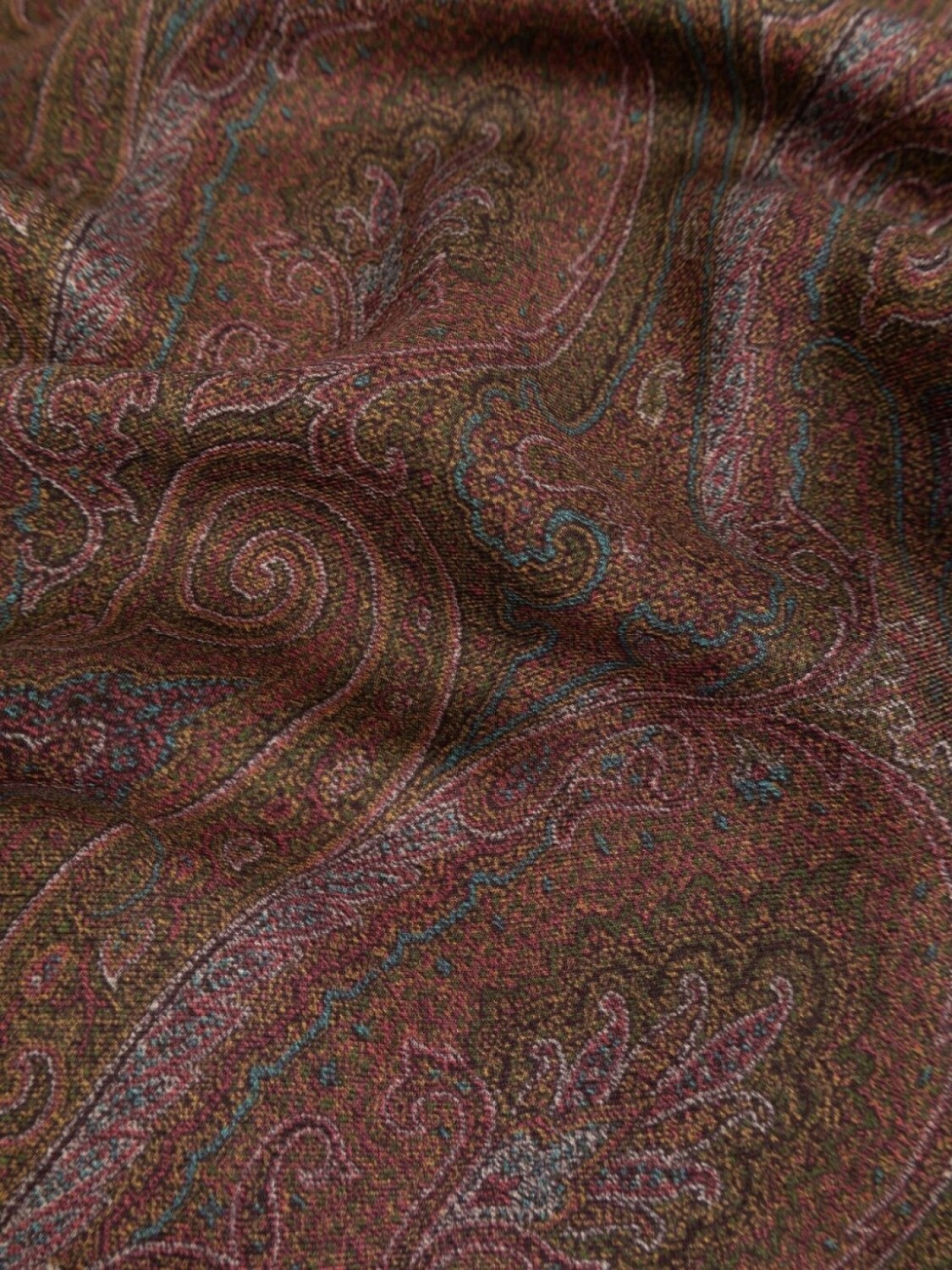 

ETRO шарф с принтом пейсли и бахромой, коричневый