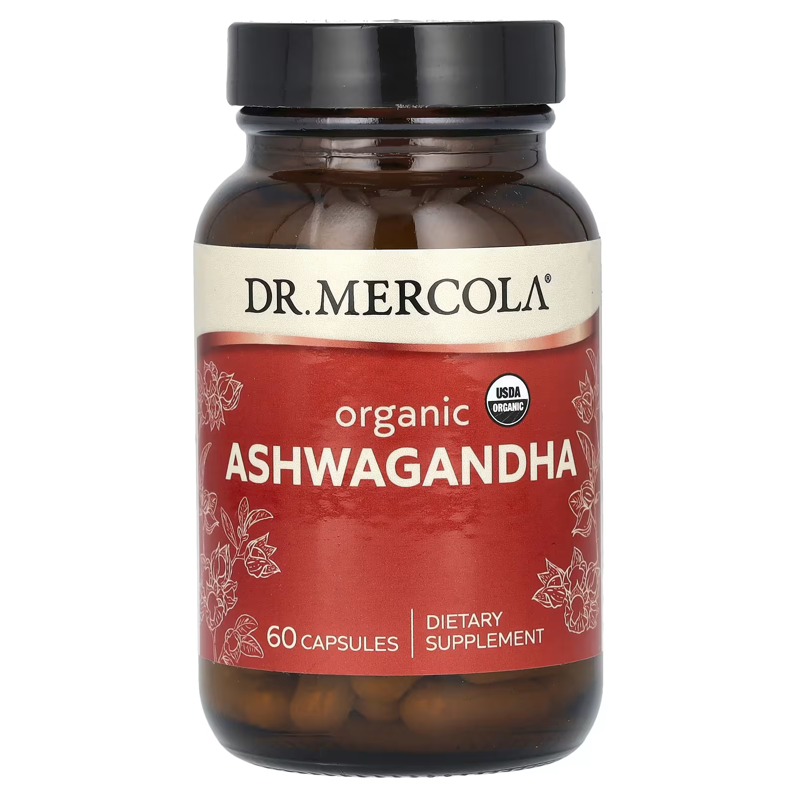 Ашваганда органическая Dr. Mercola, 60 капсул dr mercola органическая эхинацея 60 капсул