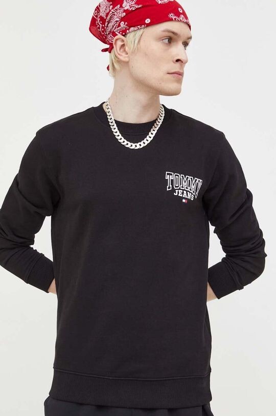 

Хлопковая толстовка Tommy Jeans, черный