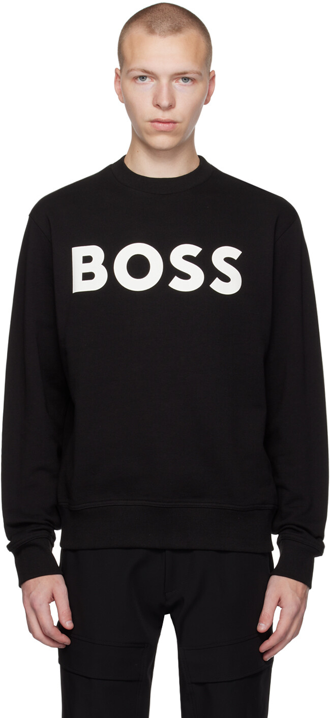 

BOSS Черный свитшот свободного кроя
