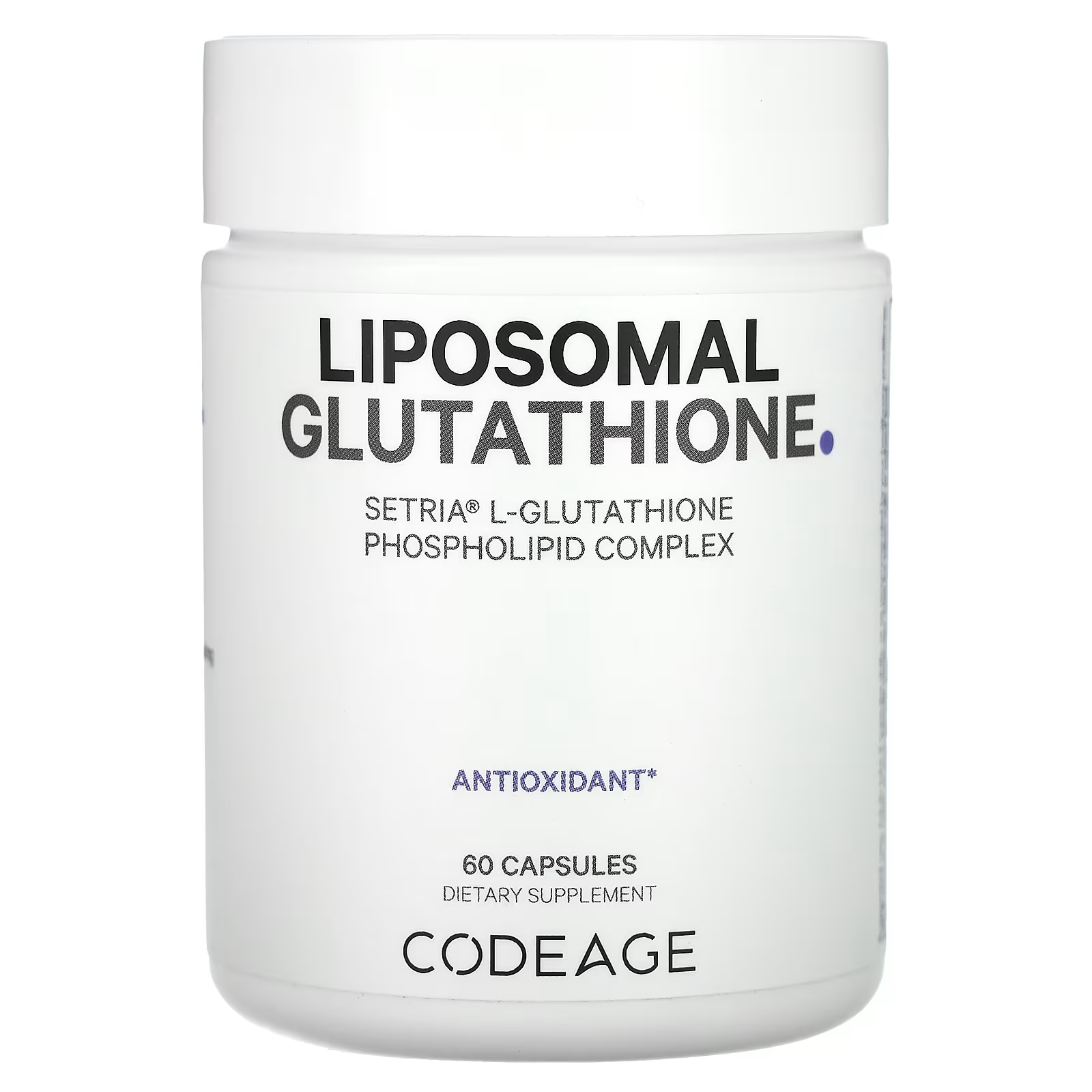 Codeage Липосомальный глутатион 60 капсул codeage липосомальный l глутамин 180 капсул