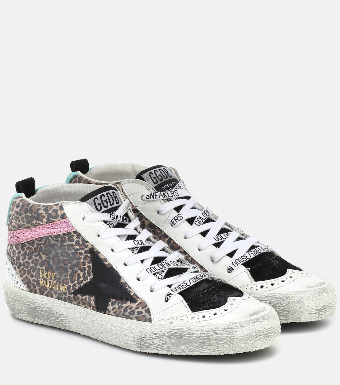 

Кроссовки Mid Star с леопардовым принтом Golden Goose, бежевый