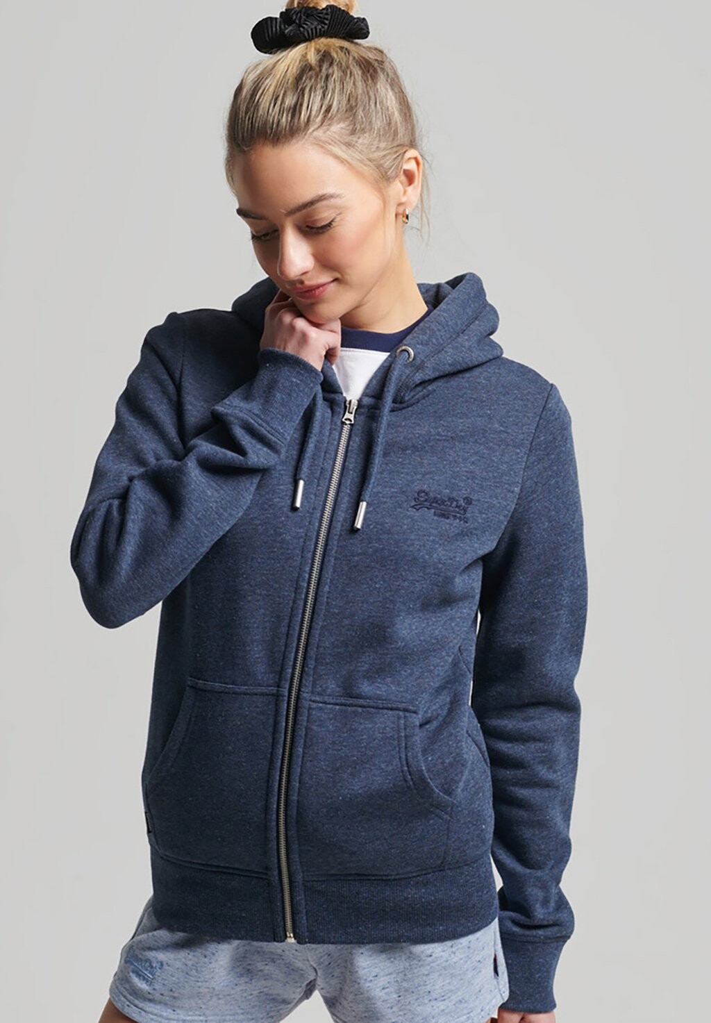 

Толстовка на молнии Superdry Vetoketjullinen College, Серый