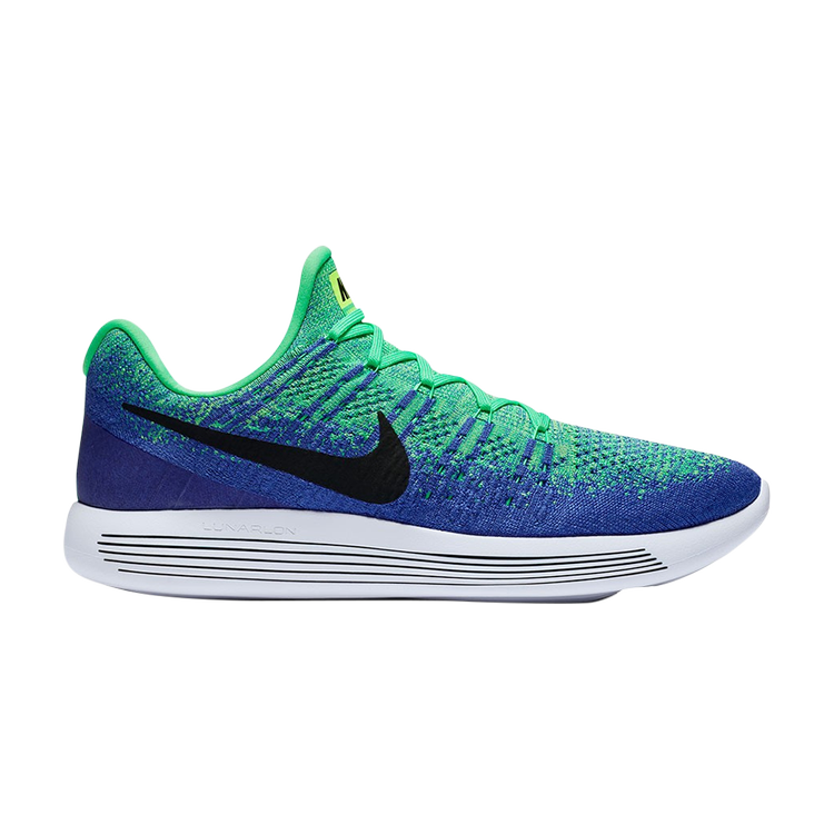 Кроссовки Nike LunarEpic Low Flyknit 2 'Electro Green', синий