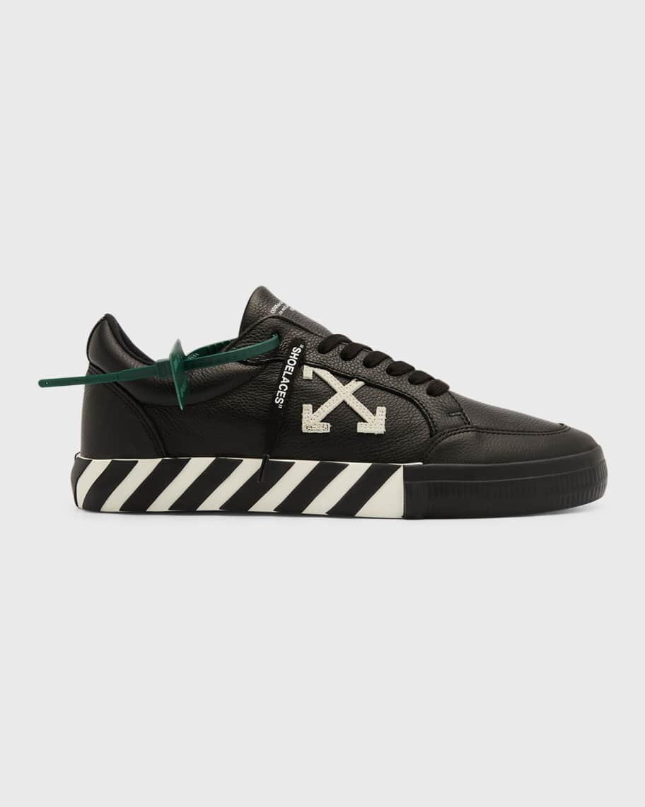 

Мужские низкие кеды из кожи на вулканизированной подошве Off-White