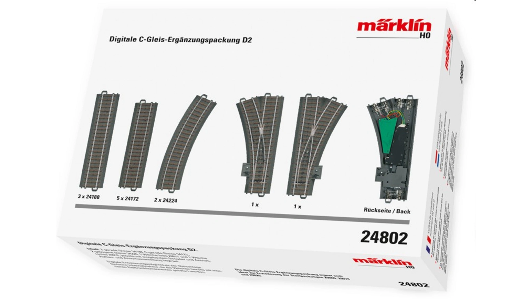 Дополнительный комплект digital c-track d2 h0 Märklin дополнительный вагонный комплект 3 для tgv euroduplex märklin