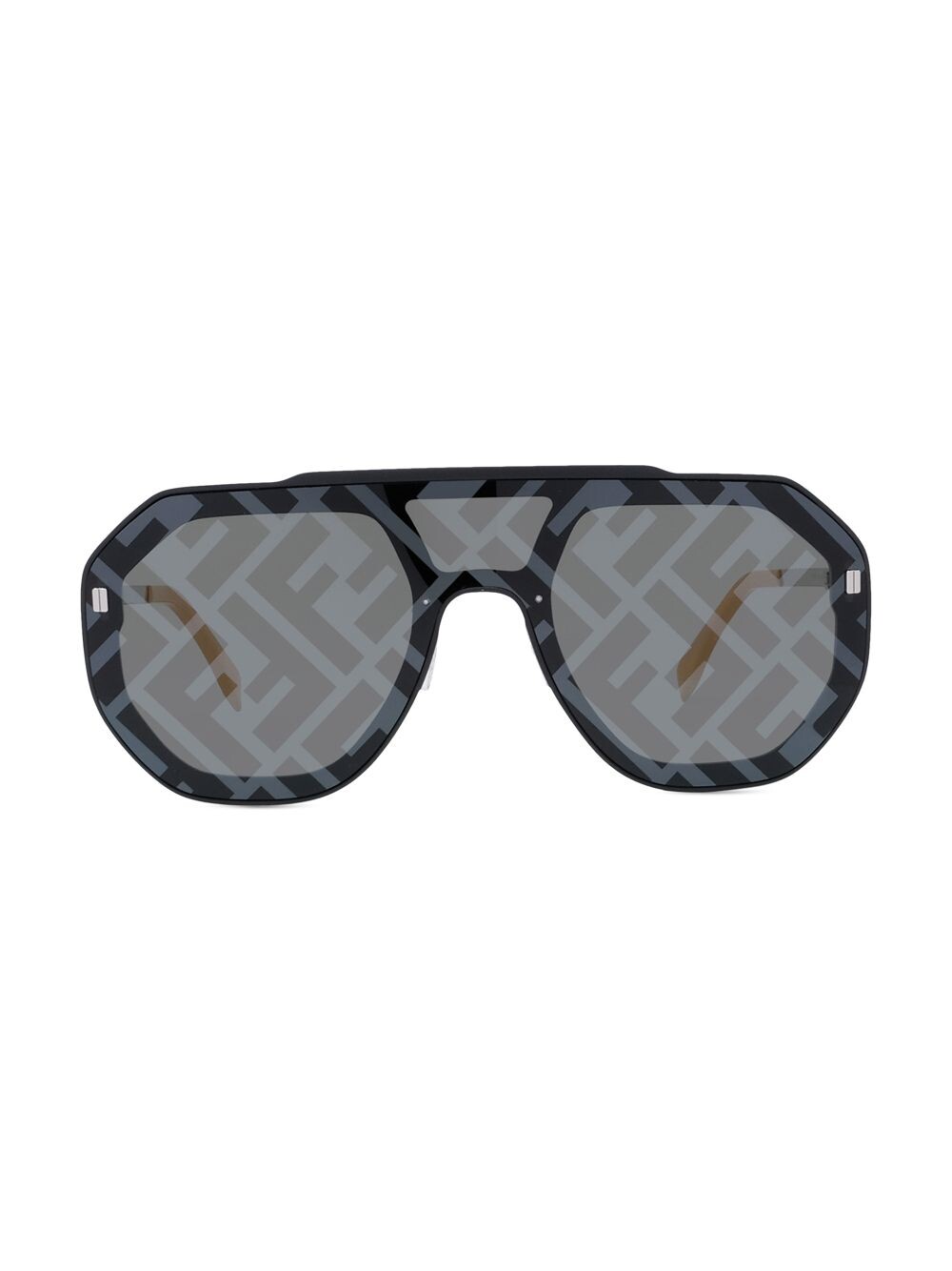 

Солнцезащитные очки с логотипом Pilot Mask Fendi, черный