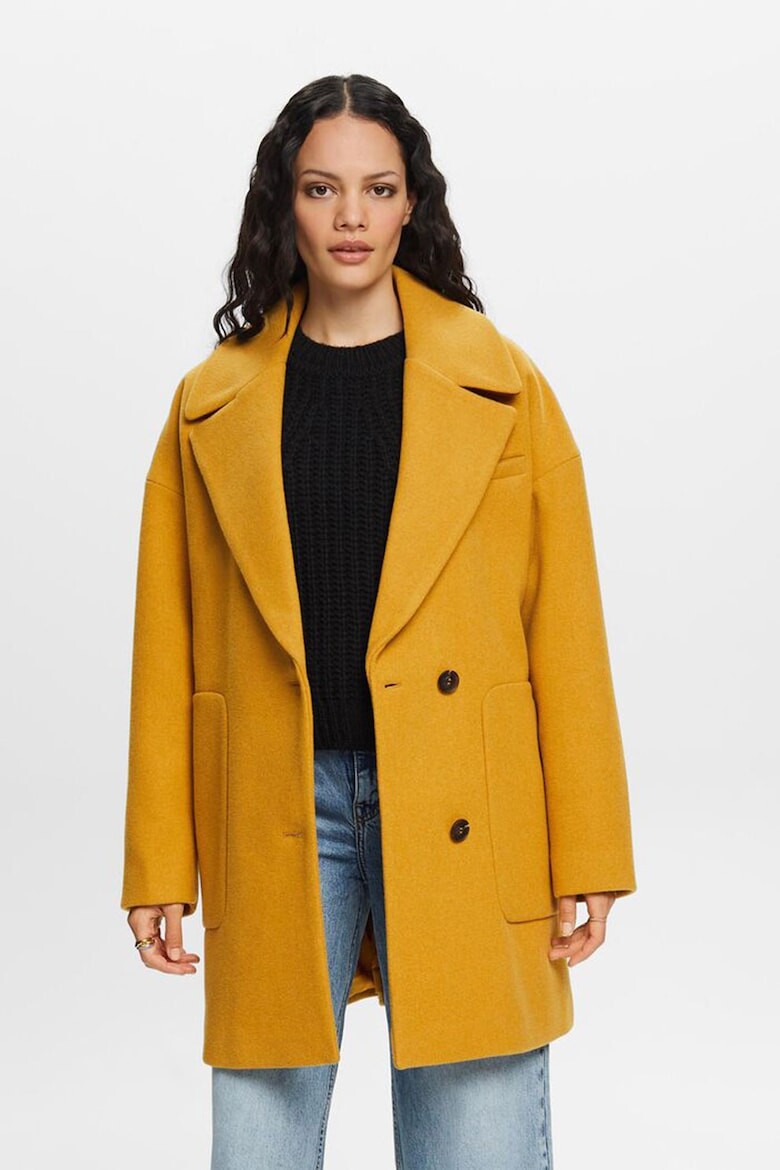 

Пальто из шерсти Esprit, охра