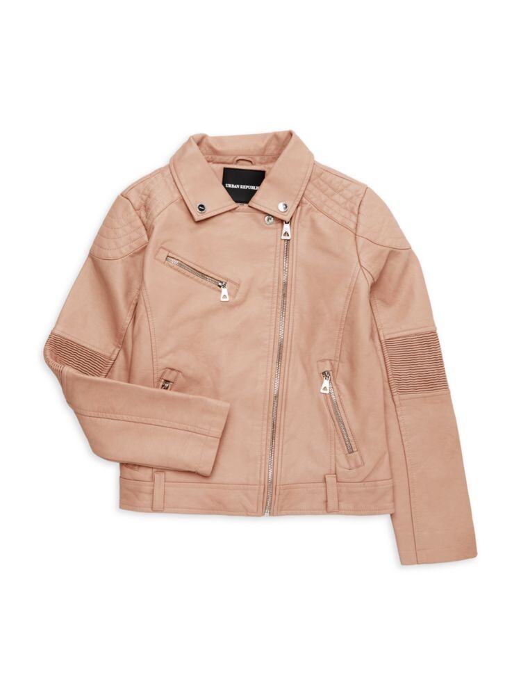 

Мотоциклетная куртка из искусственной кожи для девочек Urban Republic, цвет Rose