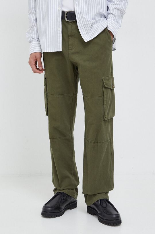 Хлопковые брюки Les Deux, зеленый