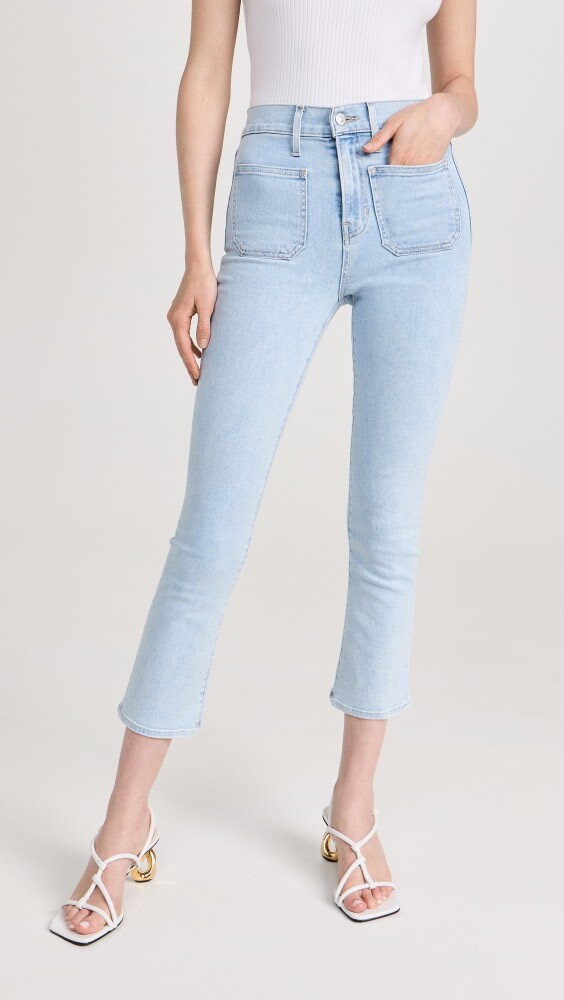 

Джинсы Veronica Beard Jean Carly Kick Flare with Patch Pockets