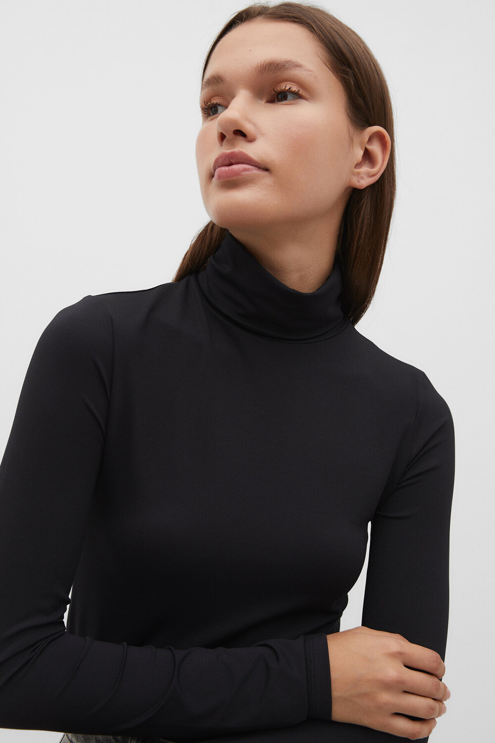 

Футболка из полиамида Stradivarius, черный