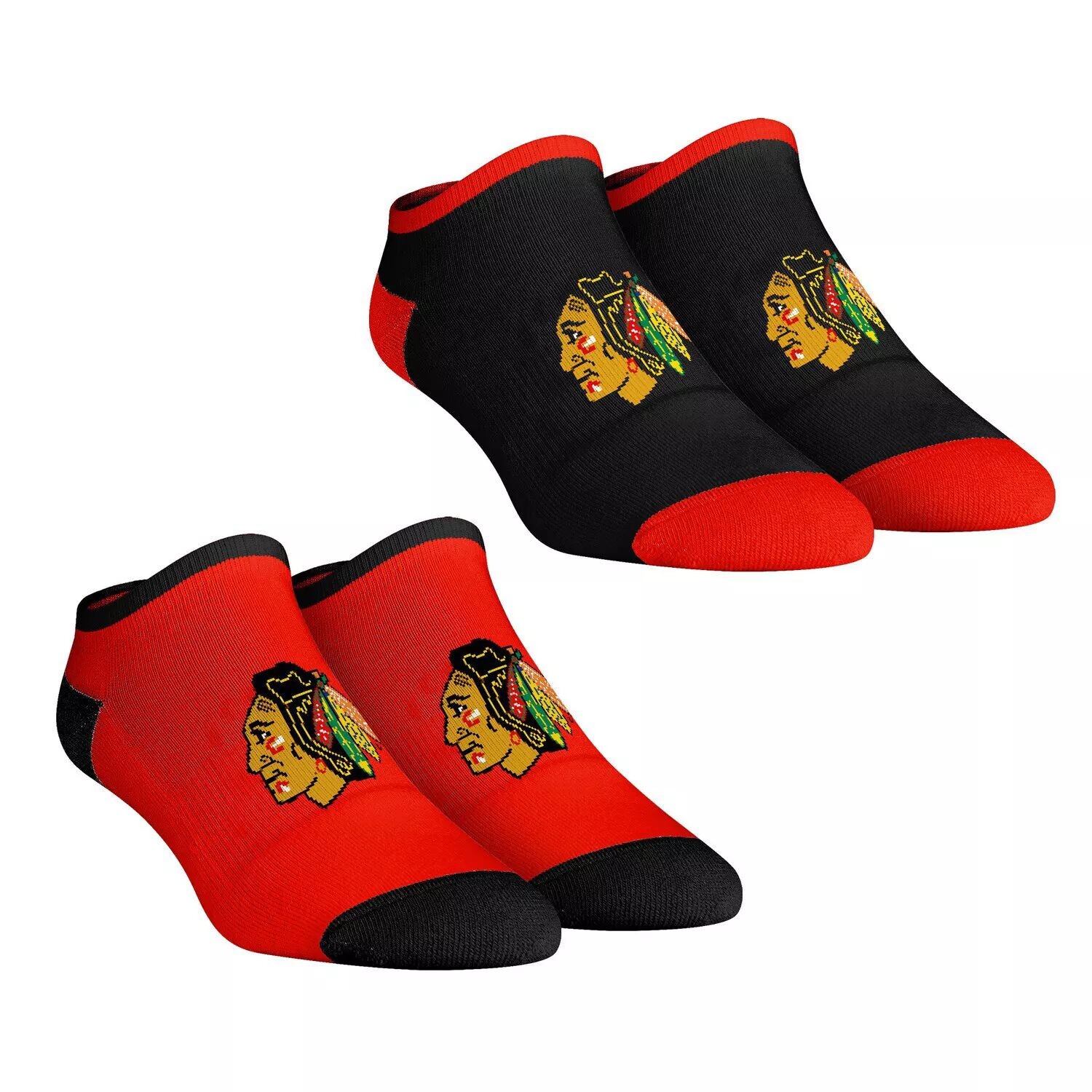 

Женские носки Rock Em Socks Chicago Blackhawks Core Team, комплект из 2 коротких носков до щиколотки