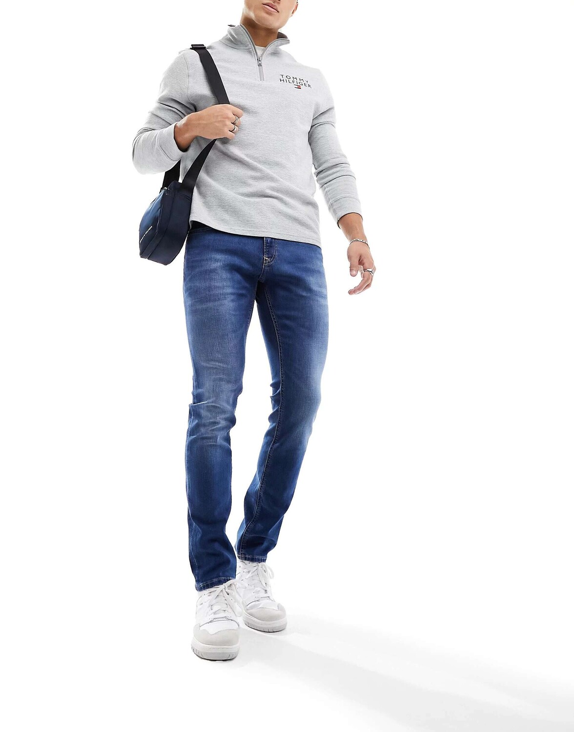 

Tommy Jeans Голубые узкие джинсы Scanton