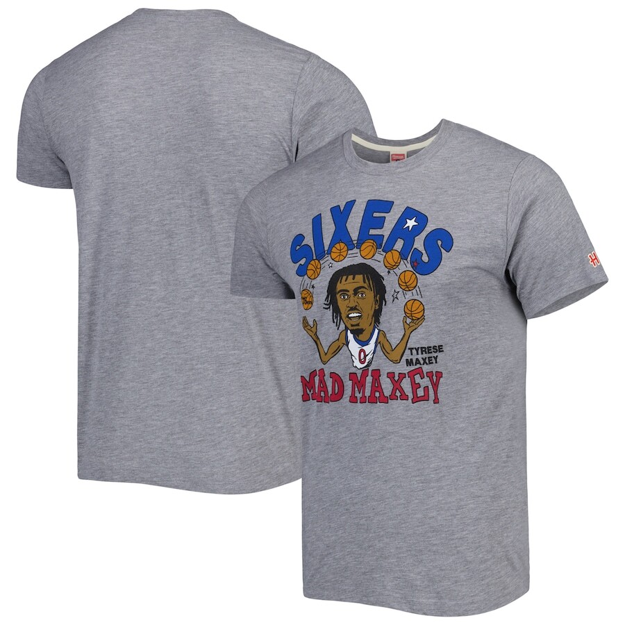 

Футболка с коротким рукавом Homage Philadelphia 76Ers, серый