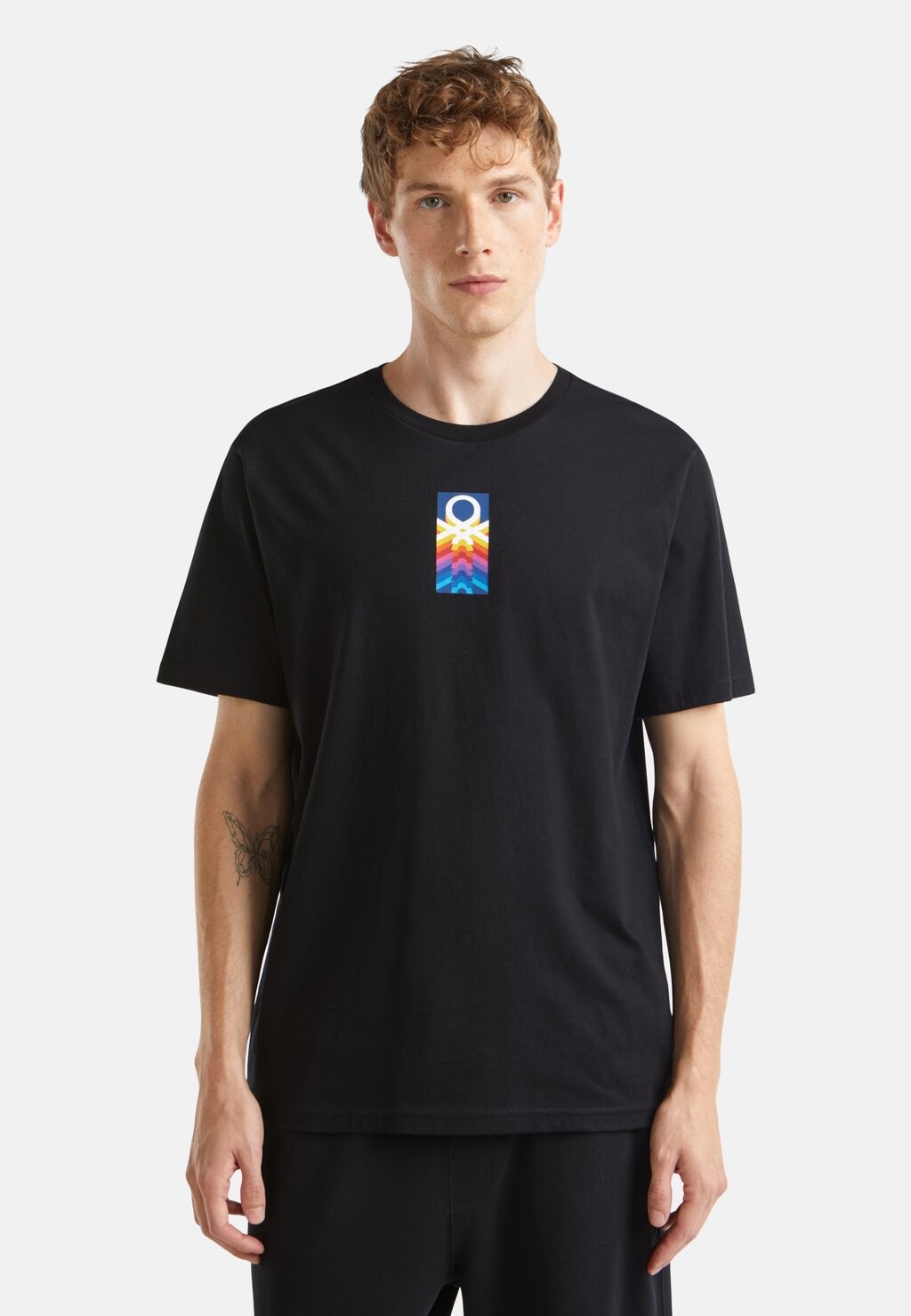 

Базовая футболка WITH LOGO. United Colors of Benetton, черный