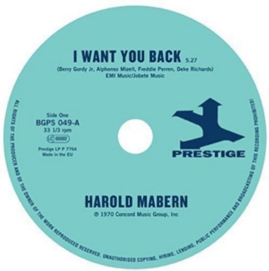 Виниловая пластинка Mabern Harold - I Want You Back
