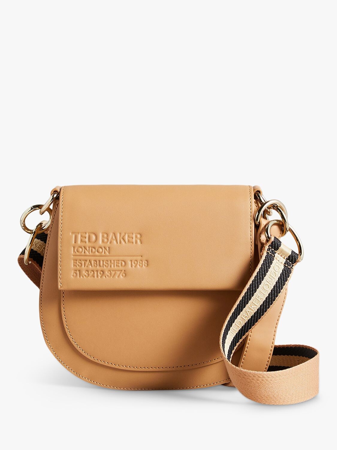 

Кожаная сумка через плечо Ted Baker Darcell, светло-коричневый