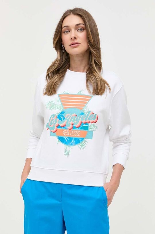 

Толстовка из хлопка Guess, белый
