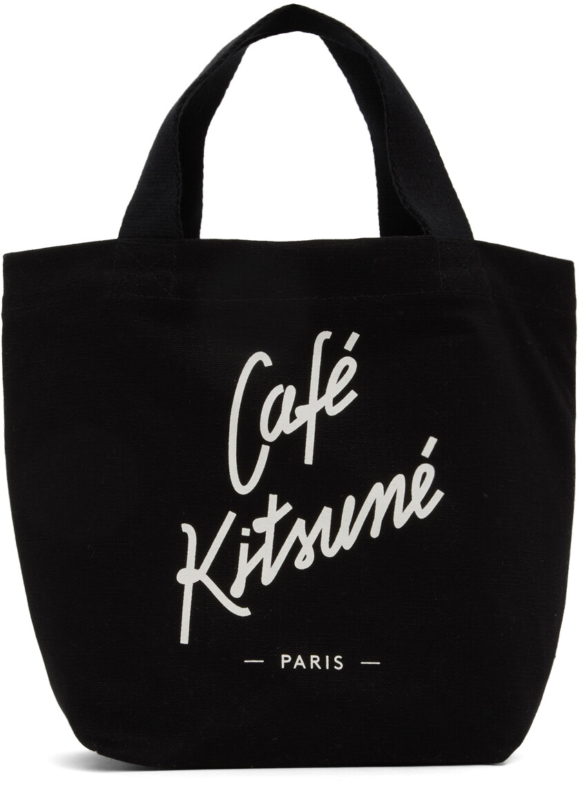 

Black Mini Cafe Kitsune Tote Maison Kitsune