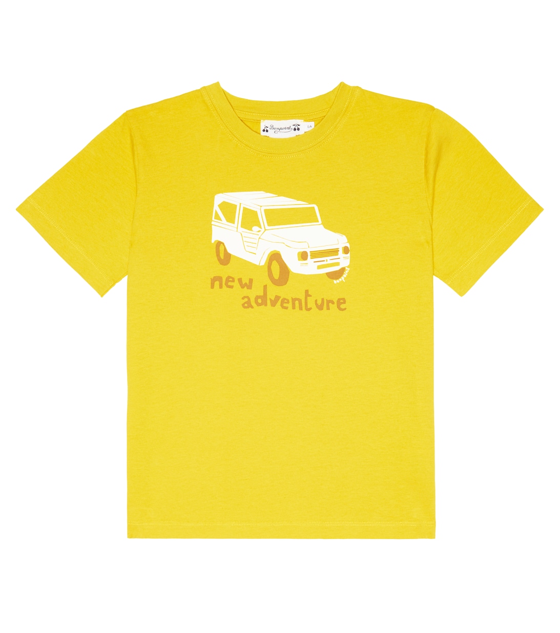 Футболка Thibald из хлопкового джерси Bonpoint, желтый футболка из хлопкового джерси с принтом thibald bonpoint серый