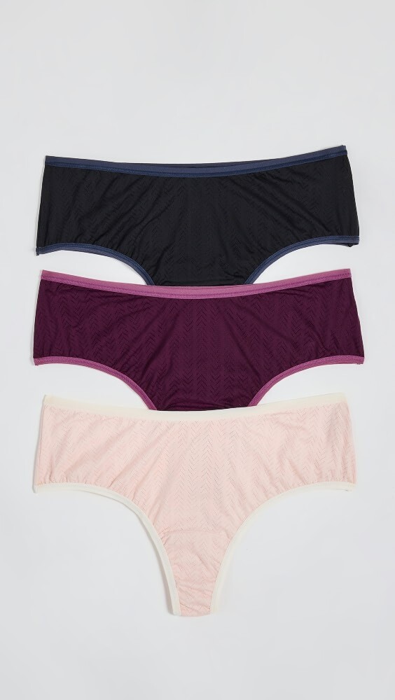 

Стринги Hanky Panky MoveCalm Hi Rise 3 шт, разноцветный