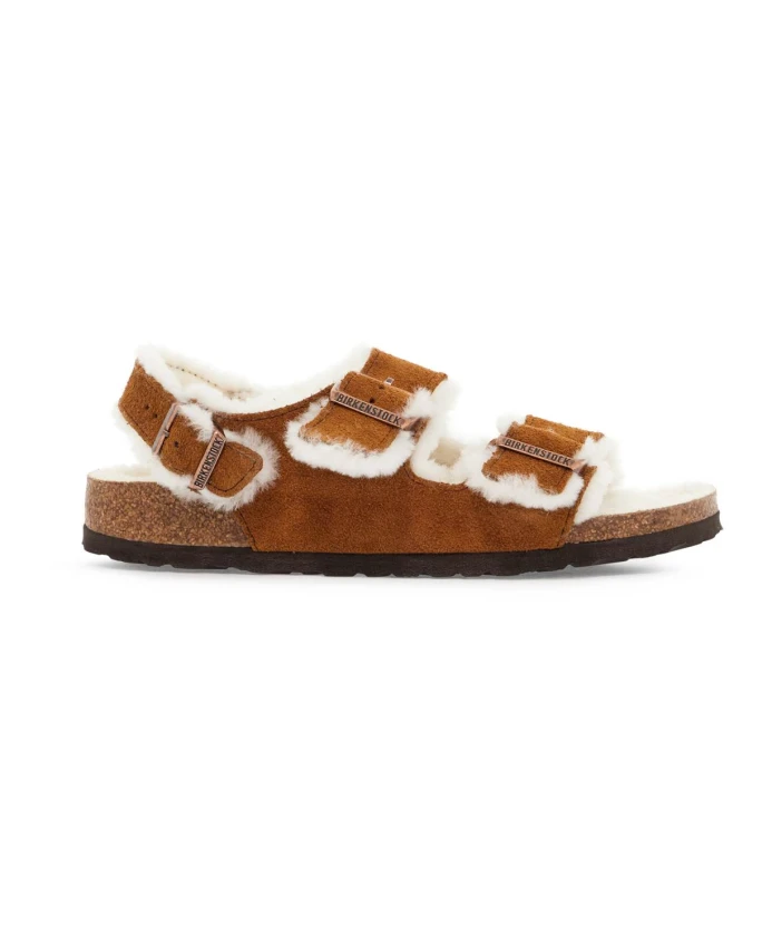 

Босоножки милано из овчины Birkenstock, коричневый