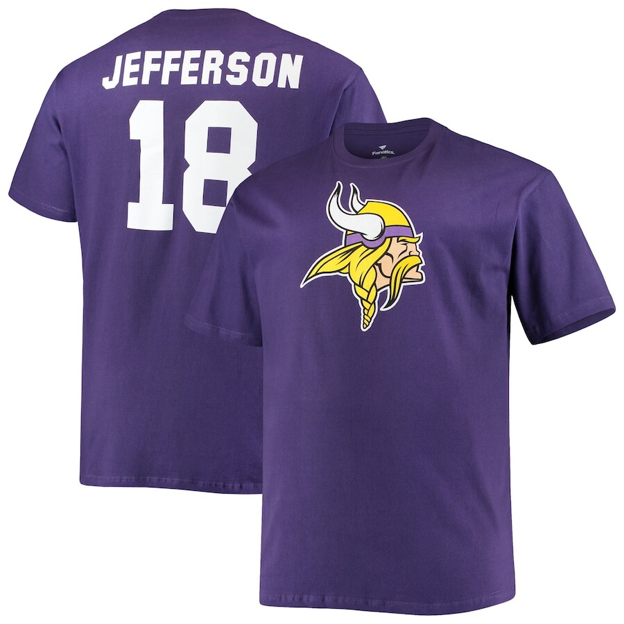 

Футболка с именем и номером Fanatics Branded Minnesota Vikings, фиолетовый