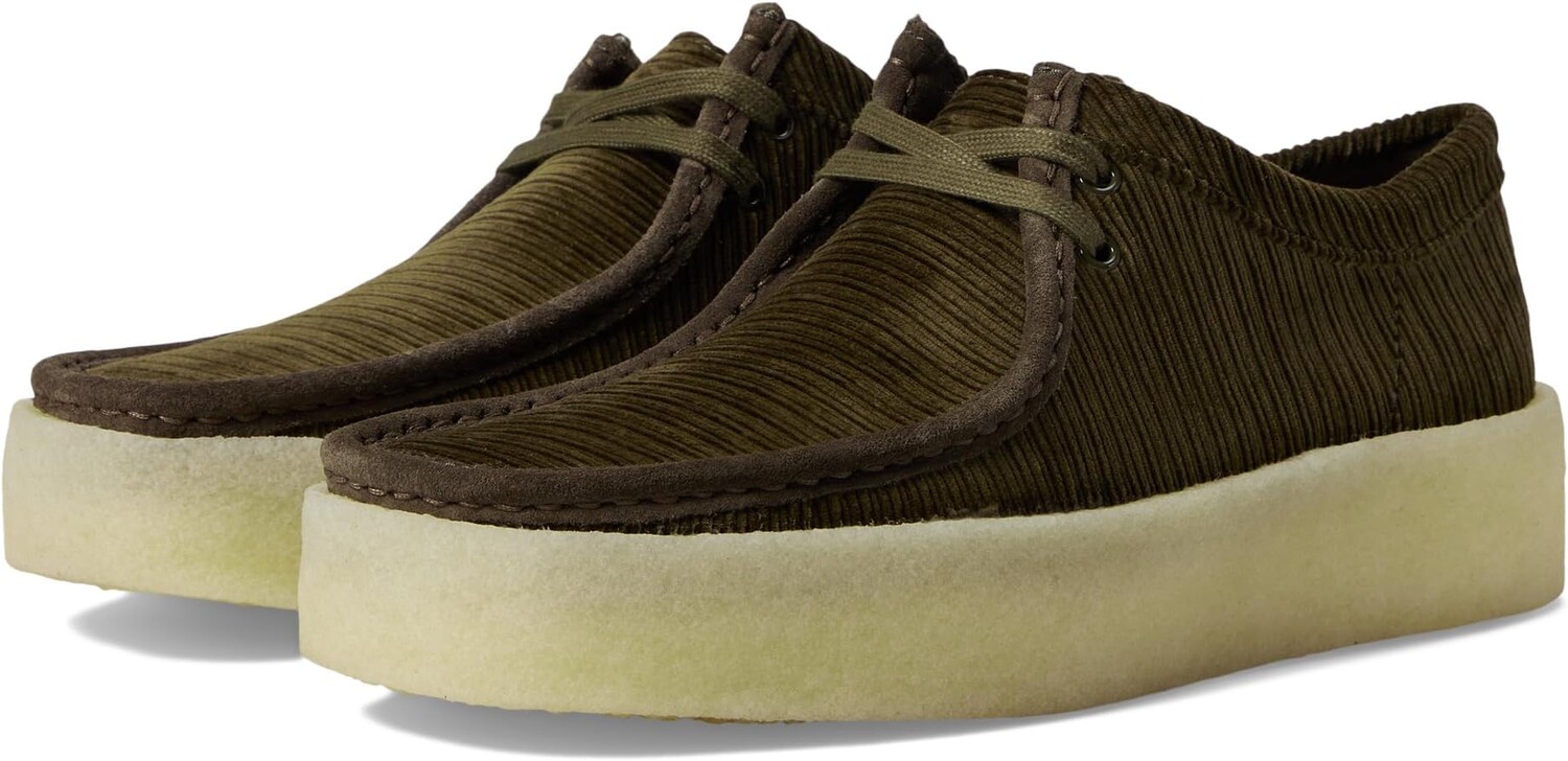 

Кроссовки Wallabee Cup Clarks, цвет Green Cord Textile