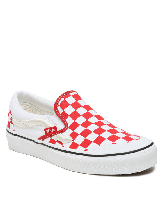 Кроссовки из ткани Vans, красный classic slip on checkerboard