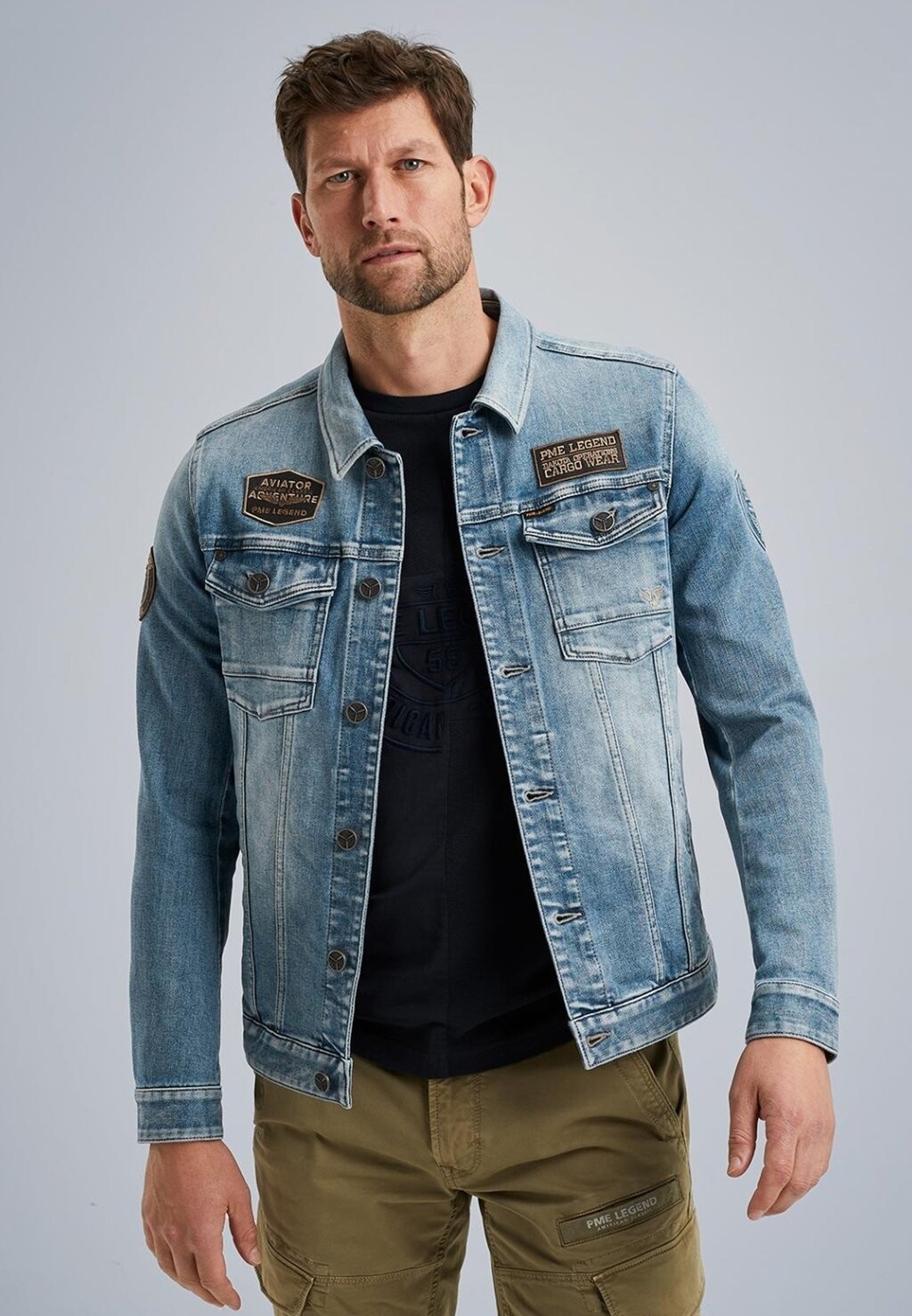 

Джинсовая куртка MIT KOMFORT STRETCH PME Legend, цвет super blue denim