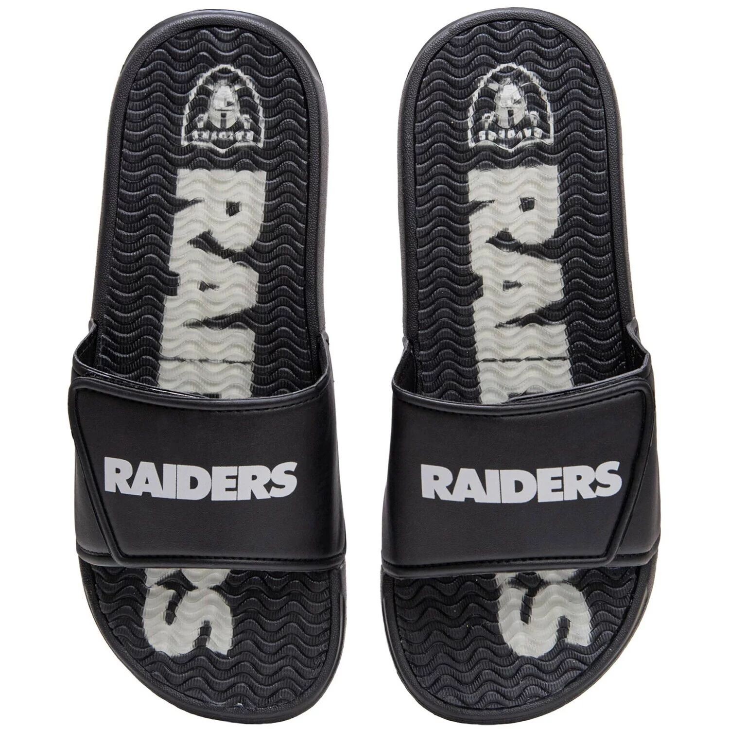

Молодежные гелевые шлепанцы FOCO Las Vegas Raiders Unbranded