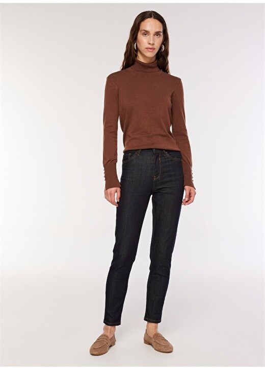 

Женские джинсовые брюки Skinny с нормальной талией цвета индиго Fabrika