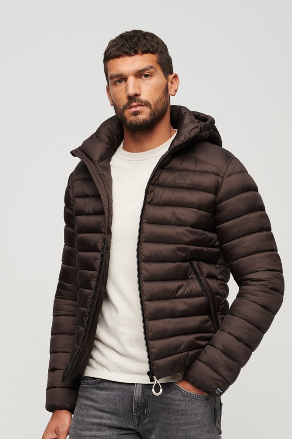 

Утепленная куртка с капюшоном Fuji Sports Superdry, коричневый