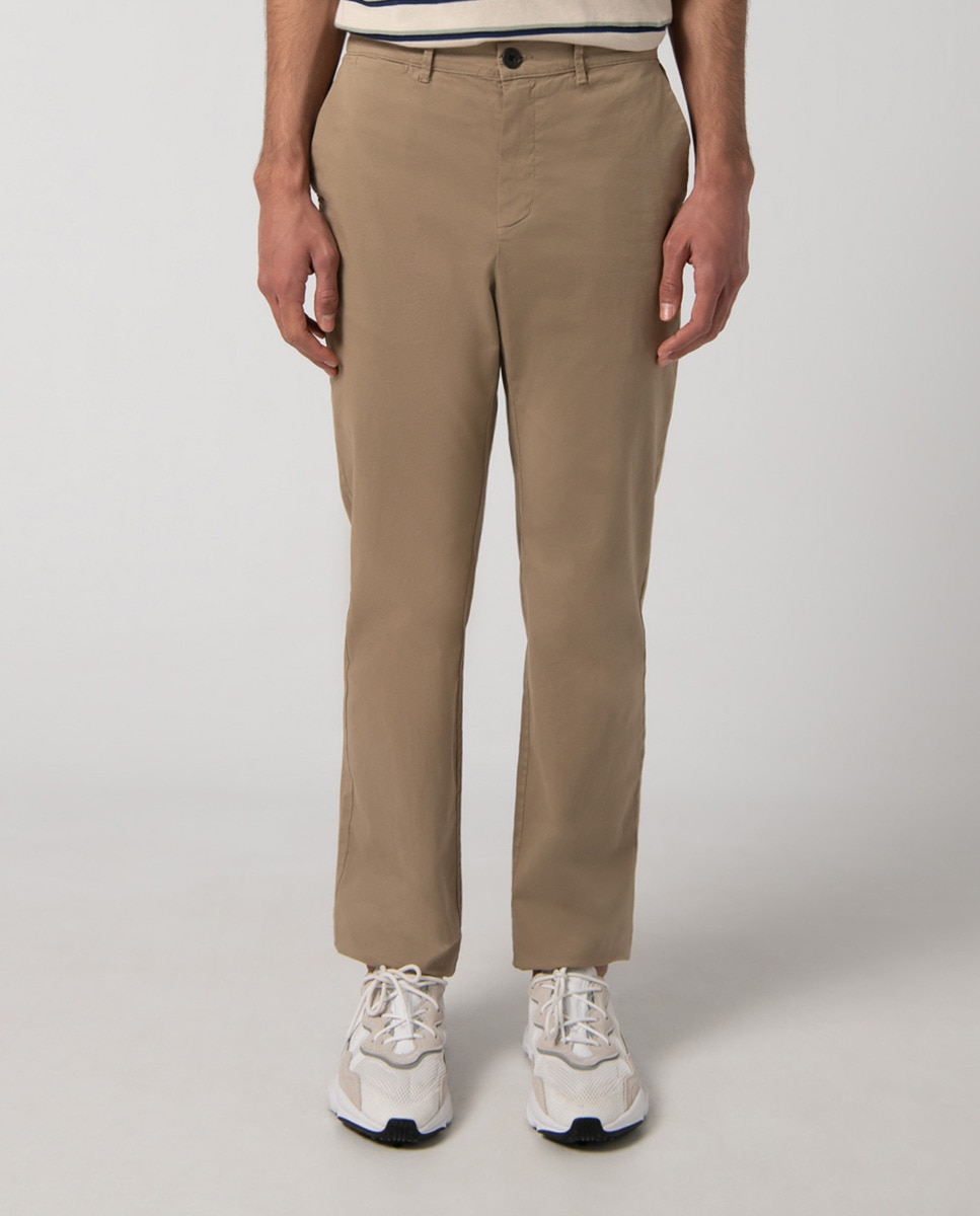 Однотонные бежевые мужские брюки чинос Loreak Mendian, бежевый