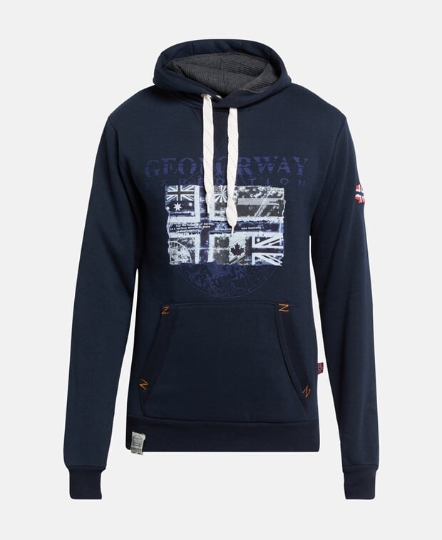 

Толстовка с капюшоном Geographical Norway, темно-синий