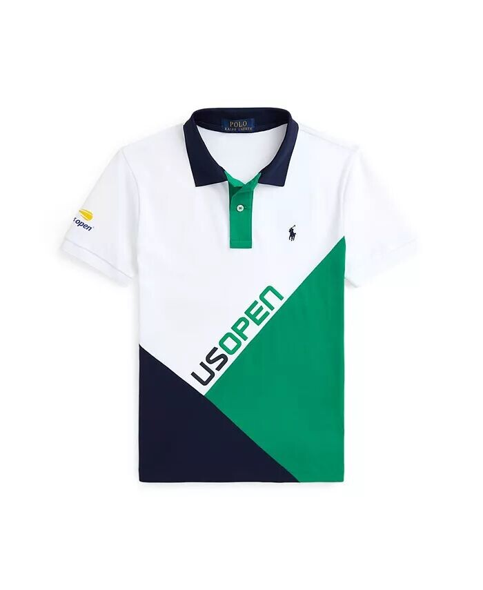 

Сетчатая рубашка-поло Big Boys US Open Performance Polo Ralph Lauren, белый