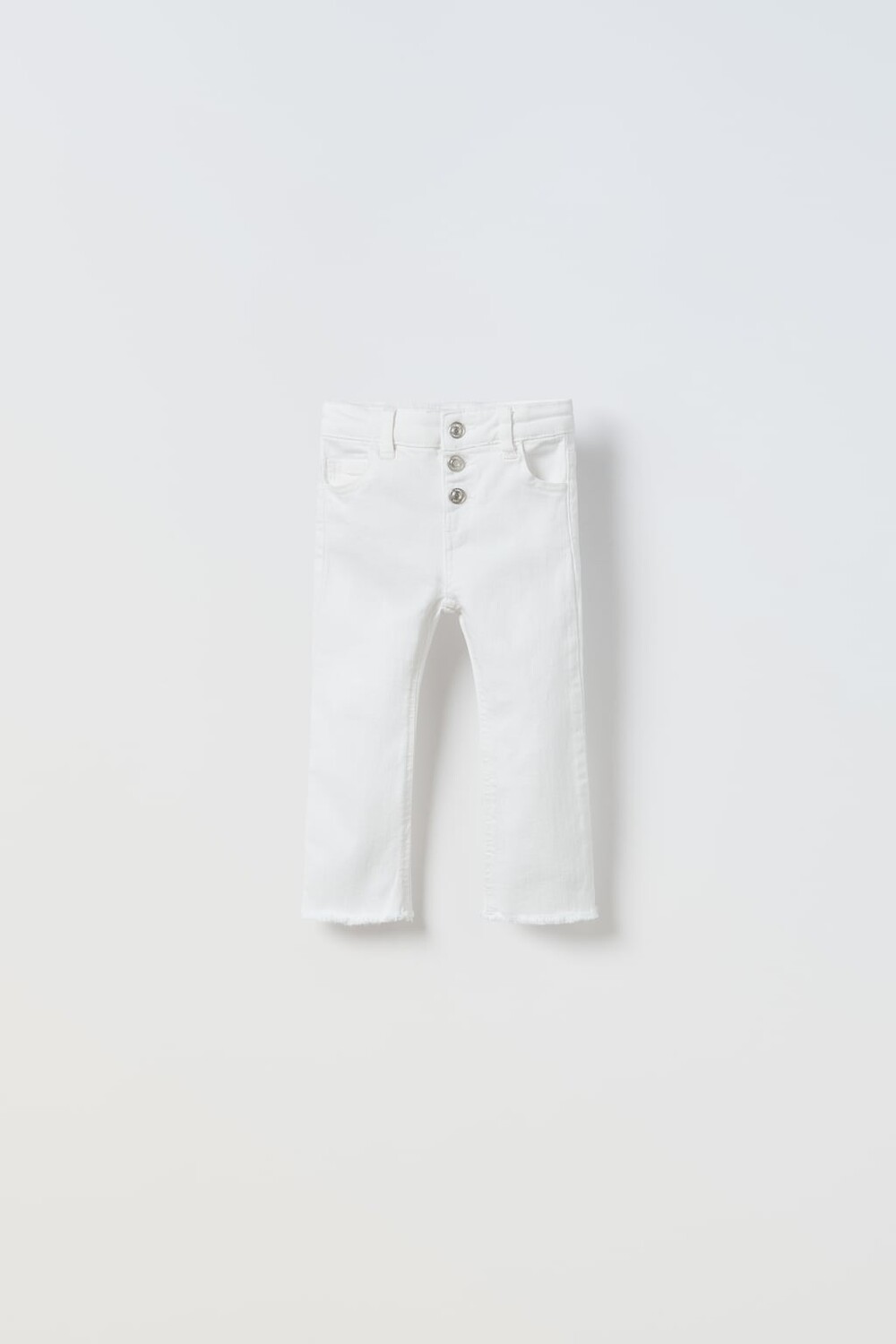 

Джинсы с потертами ZARA, белый