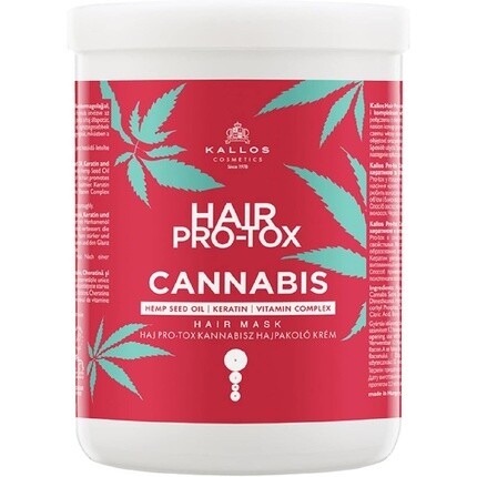 

Kallos Kjmn Hair Pro-Tox Маска для волос с каннабисом и маслом семян конопли 1000 мл
