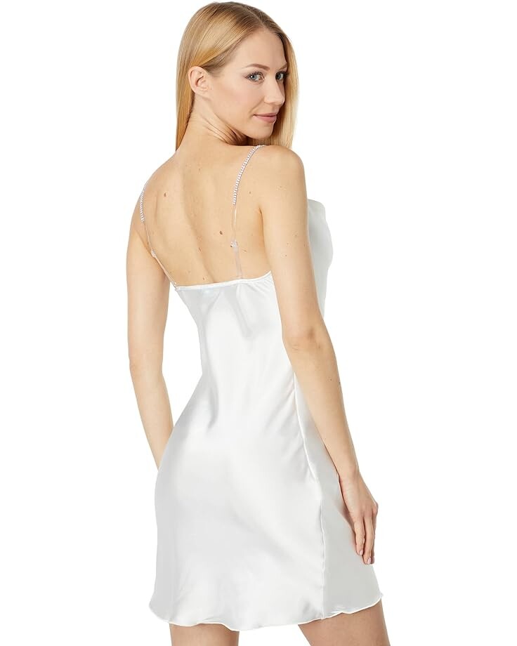 

Платье Bebe Sparkle Strap Slip Dress, слоновая кость, Бежевый