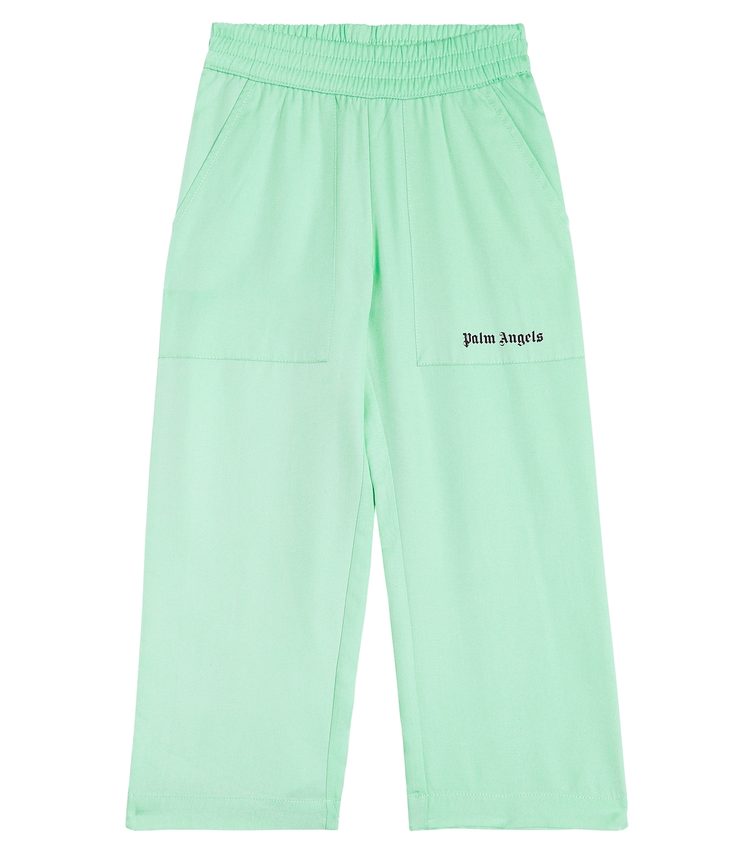 Спортивные брюки в полоску с логотипом Palm Angels Kids, зеленый