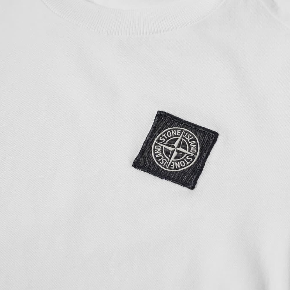 

Футболка с нашивкой-логотипом Stone Island Junior Junior, слоновая кость, Бежевый