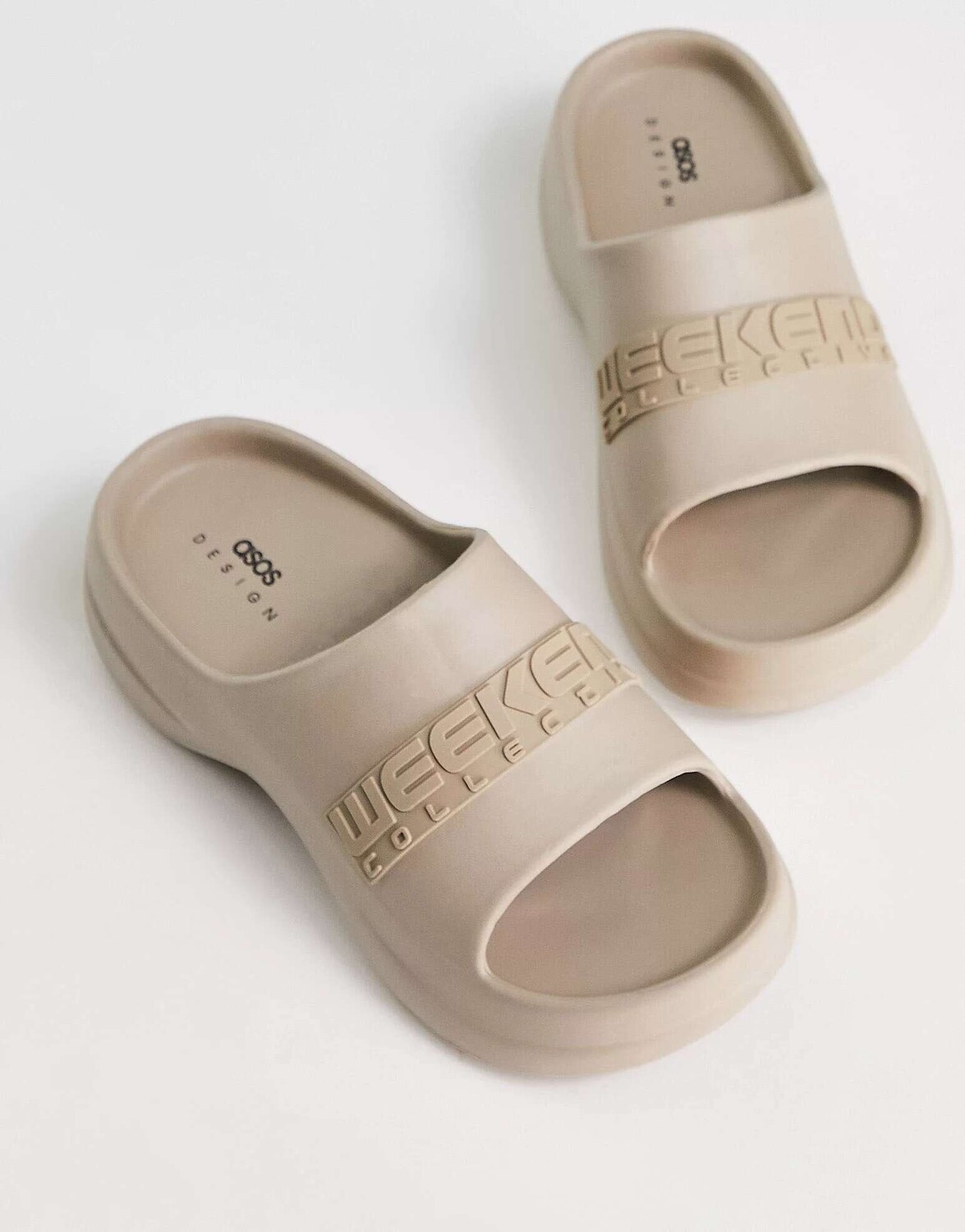 

Бежевые шлепанцы на платформе Weekend Collective ASOS