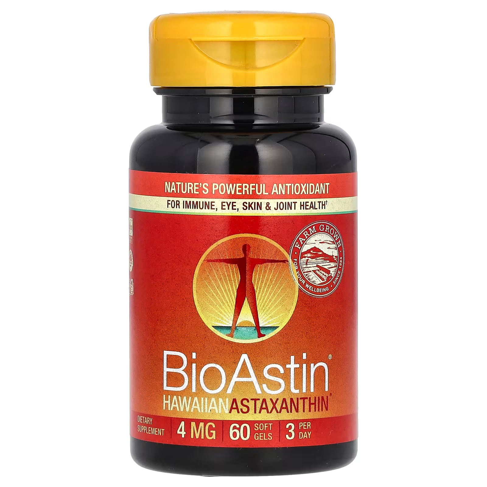 Астаксантин Nutrex Hawaii BioAstin 12 мг, 60 мягких гелей гавайский астаксантин nutrex hawaii bioastin eyeastin 6 мг 60 мягких таблеток