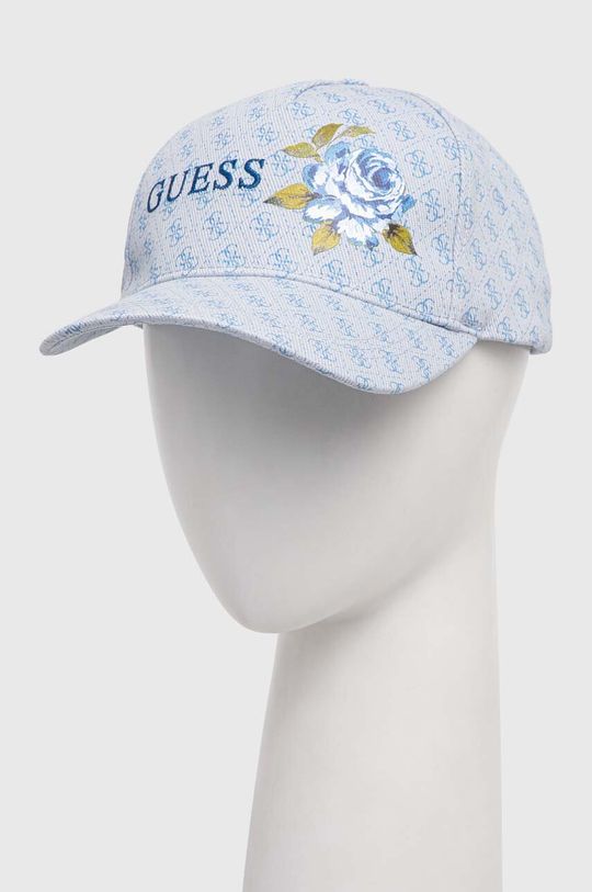 

Хлопковая бейсболка Guess, синий